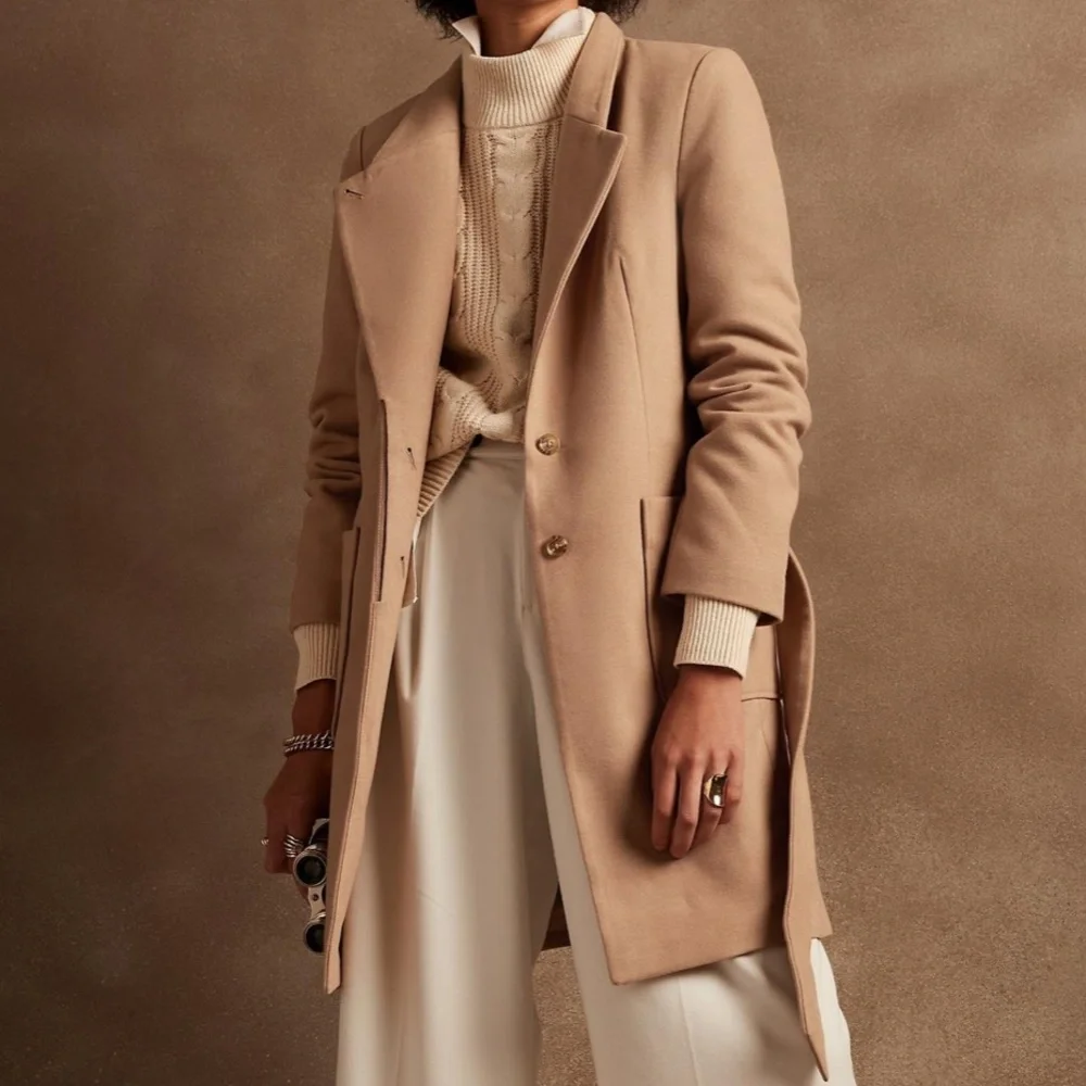 NWT! Banana Republic Factory Long City Coat - Picture 1 of 7